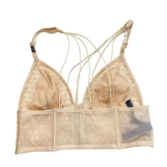 🆕Victoria’s Secret - Satin front closure micro floral embroidered bralette - Picture 4 of 9